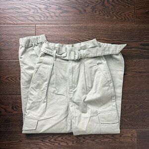 Sunda Best | Green Cargo Pants with belt
